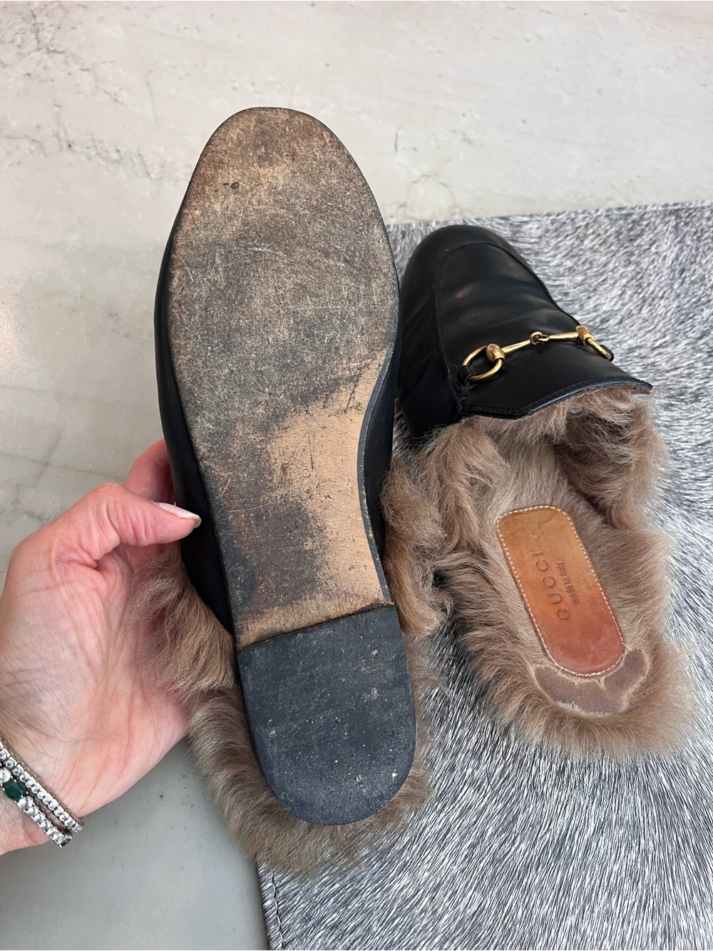Gucci fur slides - Picture 4 of 4